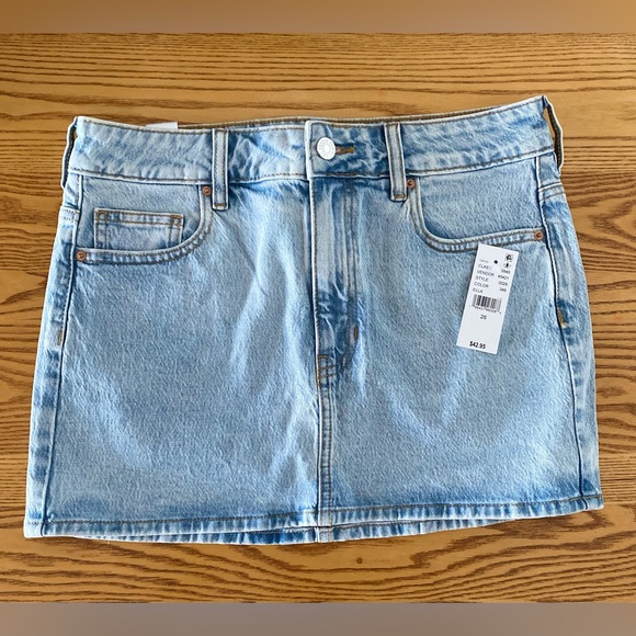 PacSun Sky Blue Denim Skirt - Picture 1 of 3